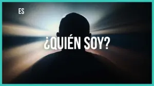 Silhouette of a person against radiant light, featuring the text "¿Quién soy?" in bold white letters.