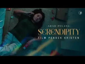 Woman lying on the floor with a phone, surrounded by snacks, in a scene from the short film "Serendipity."