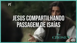 Jesus sharing a passage from Isaiah in a scene from "The Chosen" highlighting a biblical discussion outdoors.