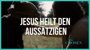 Jesus heals the leper in a heartfelt scene from The Chosen, emphasizing faith and compassion.