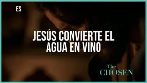 Jesus turns water into wine in a scene from The Chosen, highlighting a significant biblical miracle.