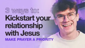 Young man smiling, sharing three tips to enhance your relationship with Jesus and emphasize the importance of prayer.