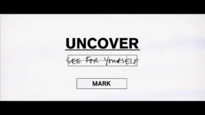 Text graphic featuring the words "Uncover" and "See For Yourself" with a button labeled "Mark" below.