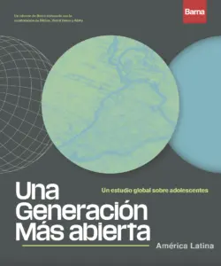 Cover of a study on Latin American adolescents, featuring bold title and abstract blue and green background design.