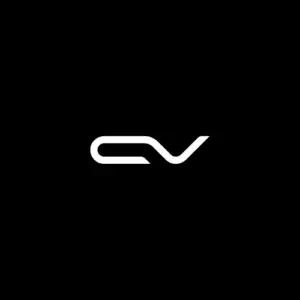 Minimalist logo design featuring a sleek, stylized letter "V" in white on a black background for modern branding.